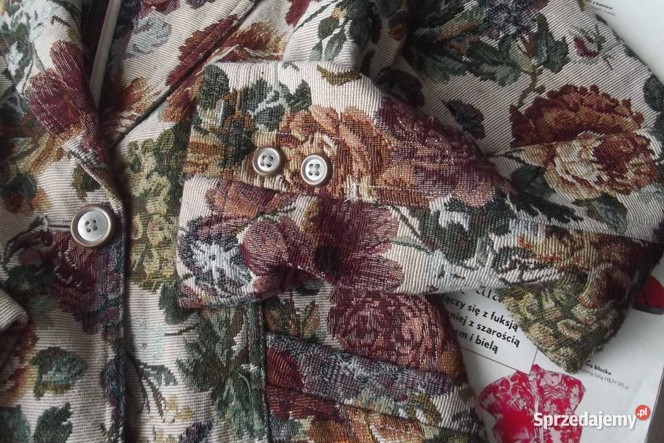 Marynarkażakiet RESERVED gobelinowa kwiaty r40 Piekary Śląskie