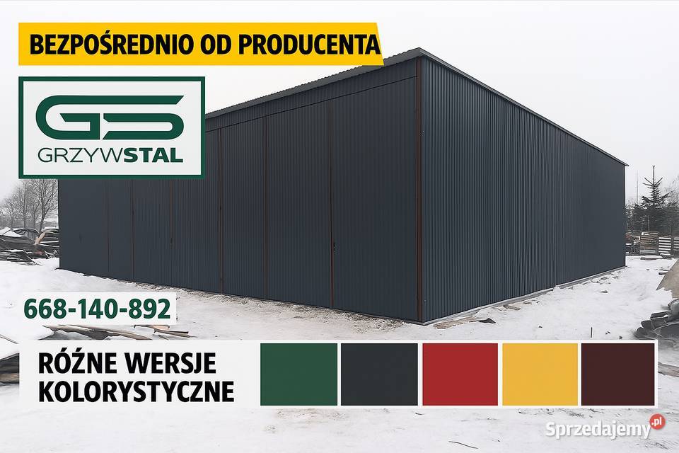 Garaż Blaszany Jednospadowy Wiata Blaszana