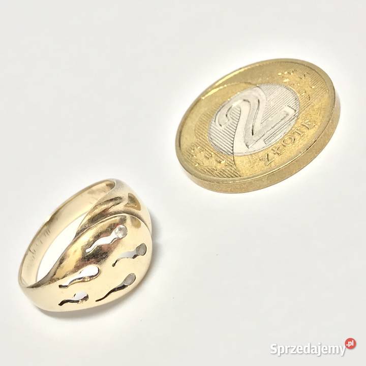 Złoty PIERŚCIONEK 14K cudowny WZÓR piękne mazowieckie Warszawa