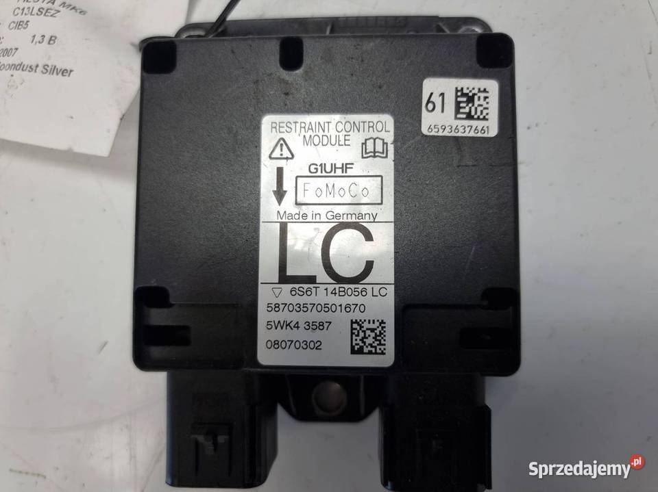 SENSOR AIRBAG FORD FIESTA MK6 6S6T14B056LC Lipno sprzedam