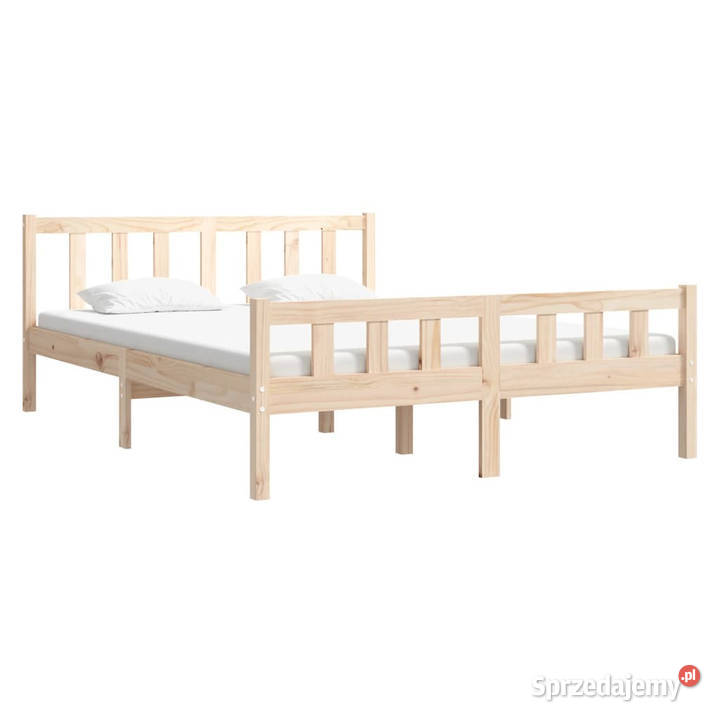 Rama łóżka lite drewno podwójna 120x190 WM810649 Warszawa