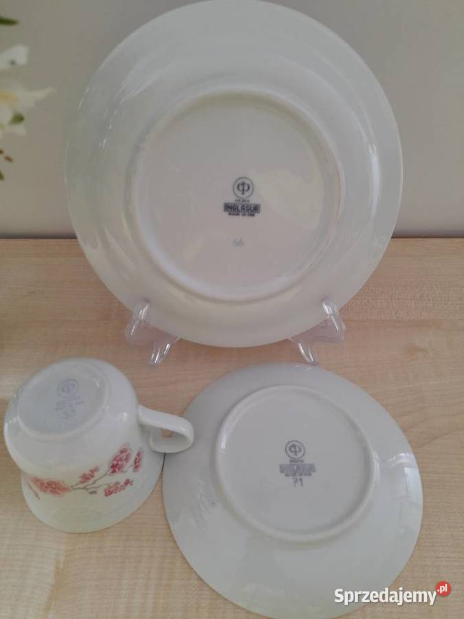 Kolekcjonerskie porcelanowe trio CP DDR Porcelana i szkło
