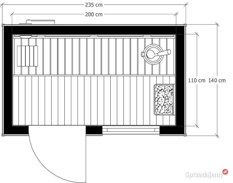 Sauna ogrodowa Mia 235 x 140 Bielsko-Biała sprzedam