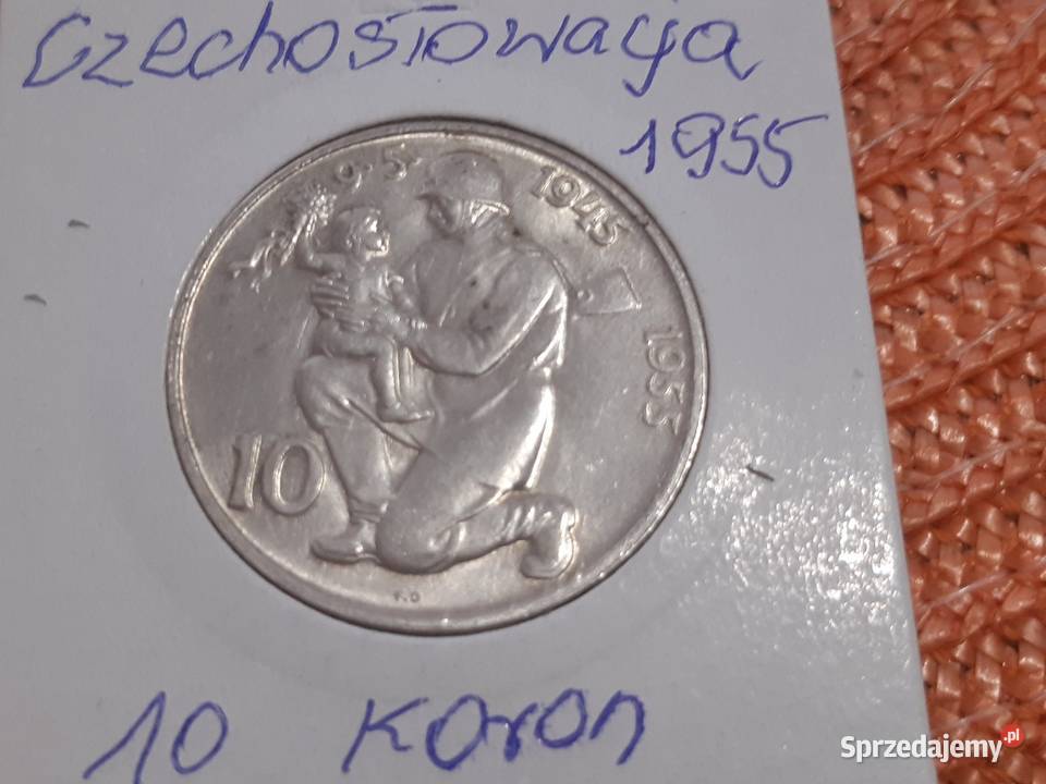 moneta srebrna Czechosłowacji z 1955r Łomża