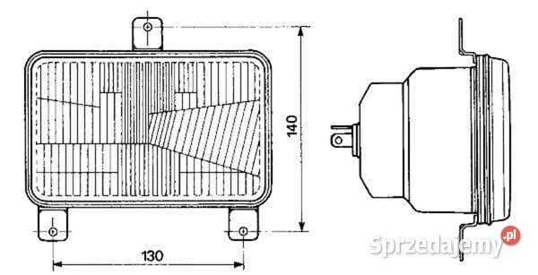 Element optyczny reflektora prostokątny małopolskie Kamionna