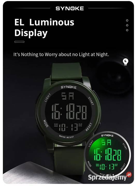 Zegarek wojskowy elektroniczny cyfrowy Synoke