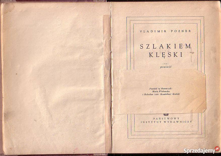0219 SZLAKIEM KLĘSKI VLADYMIR POZNER Czyrna