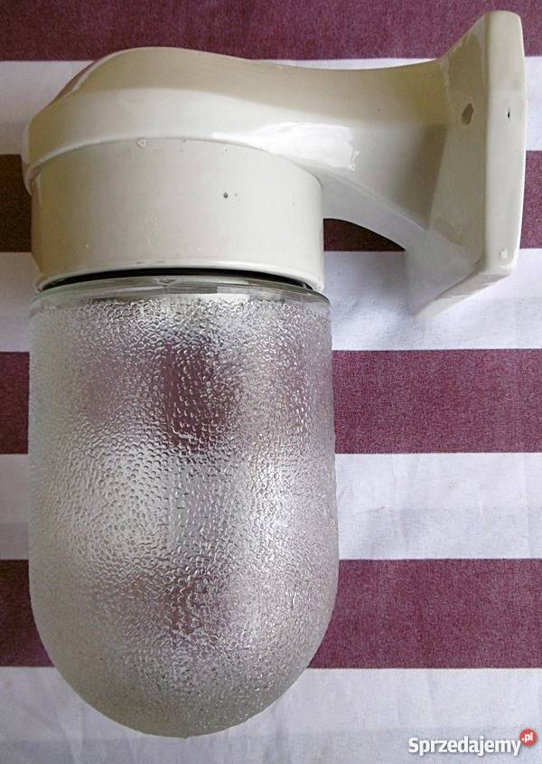 Lampa porcelanowa na ścianę szklany klosz E 27 Pozostałe Ostrów Wielkopolski