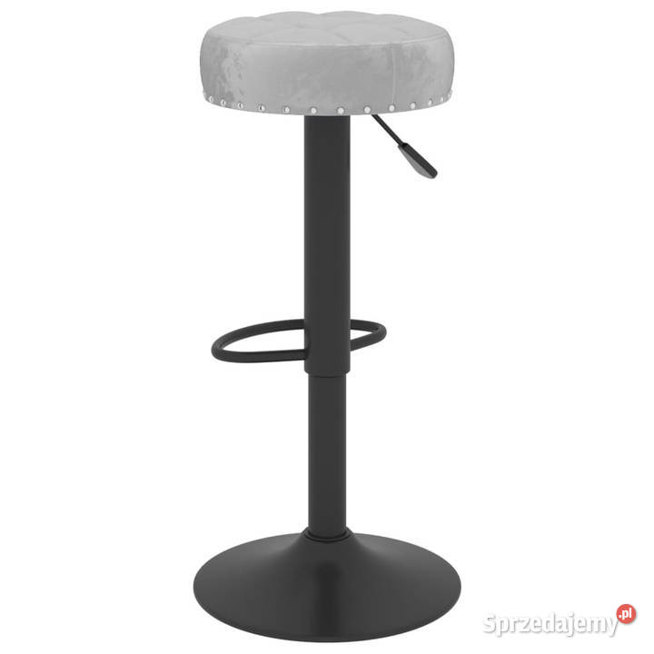 Stołki barowe 2 szare obite aksamitem WM332995
