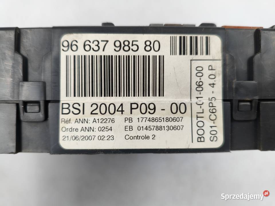Sterownik Silnika Citroen C4 16 HDI 9664257580