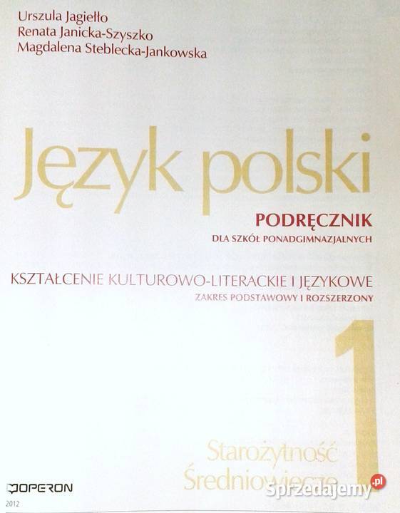 Odkrywamy na nowo 1 Język polski Podręcznik Chełm