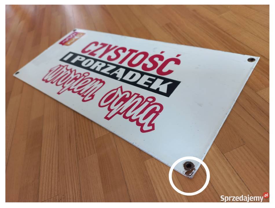 Tablica retro vintage PRL Czystość i porządek Antyki, Sztuka, Kolekcje Warszawa