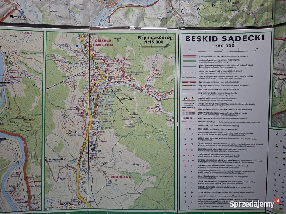Beskid Sądecki 1 50 000 laminowana comfortmap