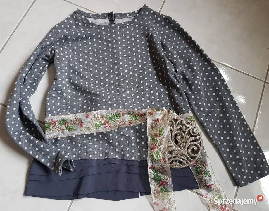 bluzka sweter kardigan w kropki dzianina żorżeta Kielce sprzedam