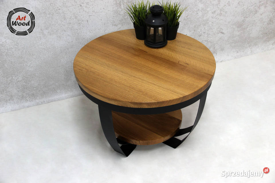 Stolik kawowy okrągły loft industrialny 70cm Pozostałe Dom i Ogród Nowy Sącz