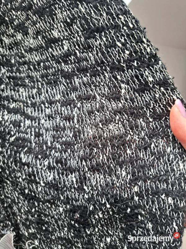 Czarnobiały melanżowy kardigan Clockhouse czarny Trąbki Wielkie