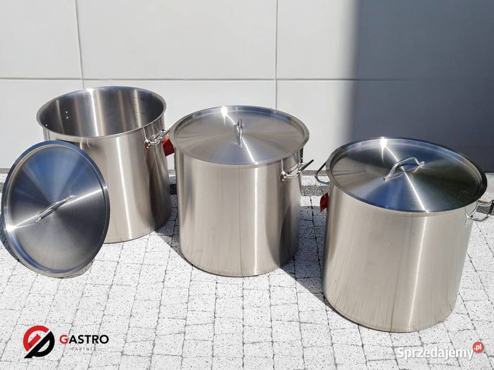 Wysoki garnek 716l z pokrywką ze stali Ostrów Wielkopolski