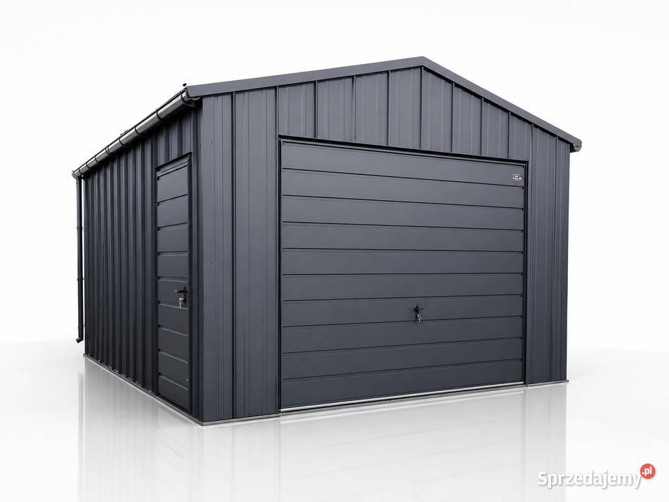 Garaż blaszany 4x5 m dwuspadowy grafit mat rąbek Rzeszów sprzedam