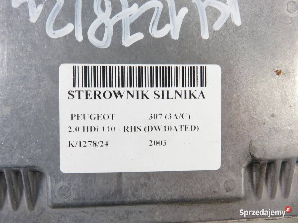 STEROWNIK PEUGEOT 307 20 HDi 0281011248 osobowe