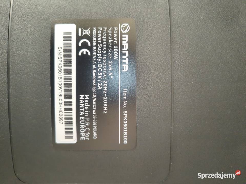 Głośnik Manta Słuchawki i głośniki Szamotuły