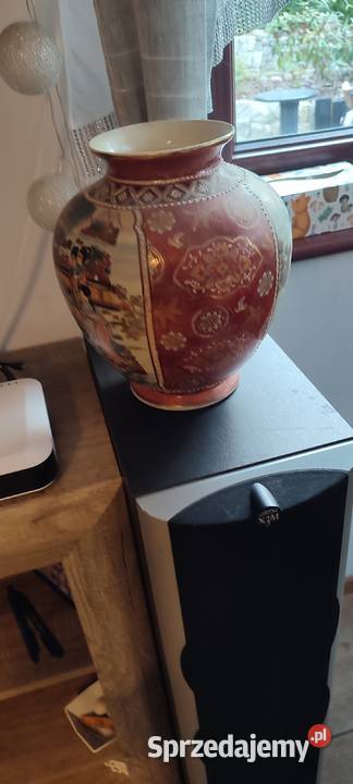 Wazon Satsuma Japonia ręcznie malowany sygnatura Porcelana i szkło Stargard sprzedam