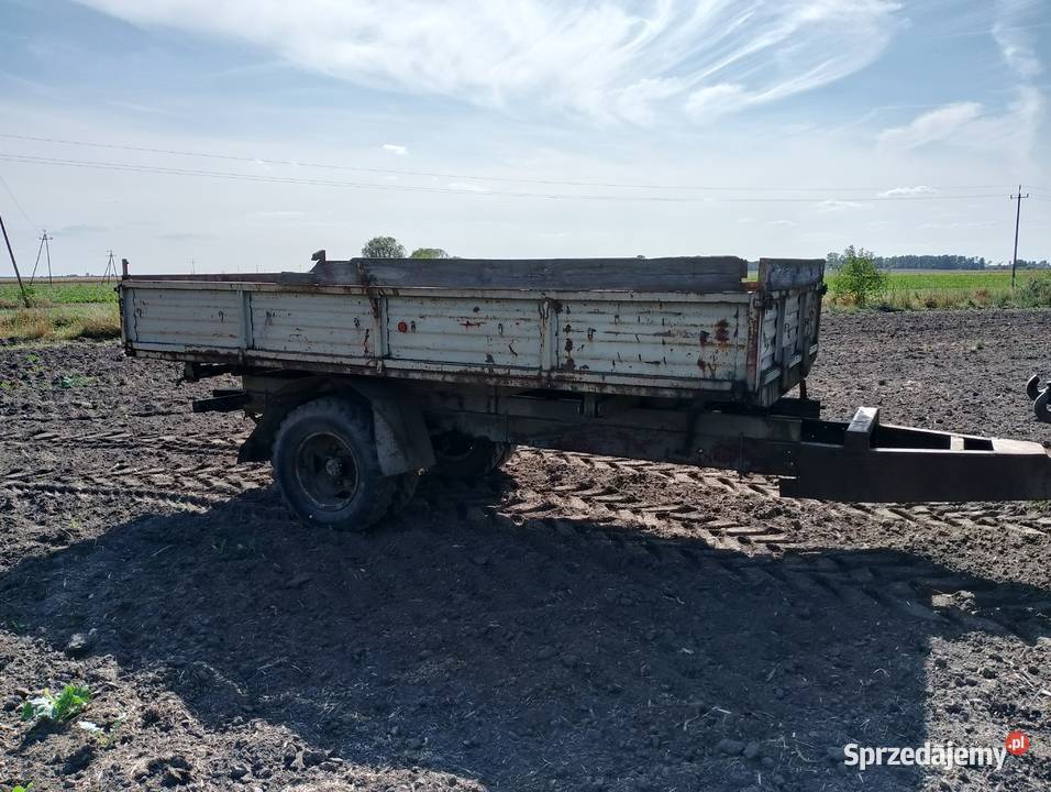 Przyczepa wywrotka jednoosiowa tandem 6t tył nieuszkodzony Rolnictwo Gniezno