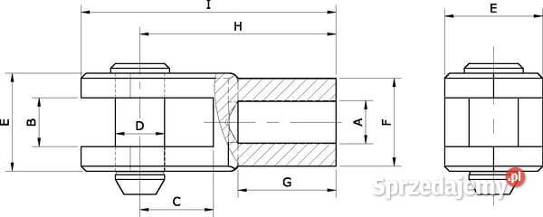 Głowica widełkowa M16x15 YCM16150