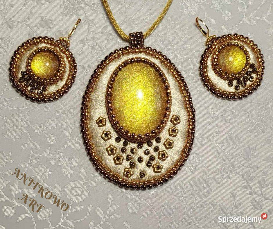 ZŁOTY KOMPLET Z ŻYWICĄ Poznań