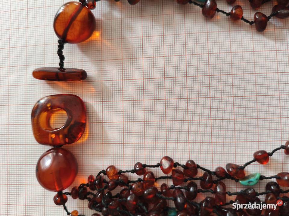 Kolia Naszyjnik Bursztyn Turkus sprzedam