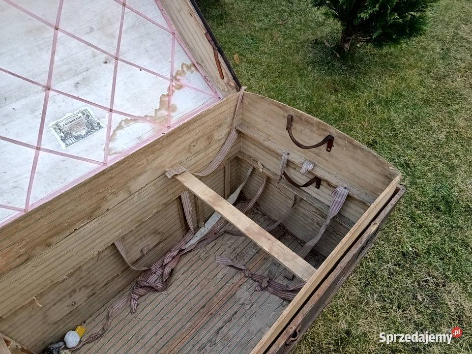 Stary kufer podróżny 55cm lubuskie