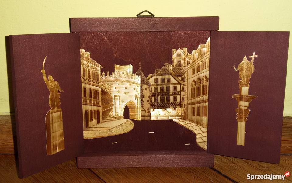 Obrazek tryptyk WARSZAWSKA STARÓWKA mały i ładny Warszawa