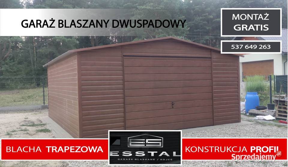Garaż Blaszany Drewnopodobny Garaże Blaszane Sprzedaż Opole Lubelskie