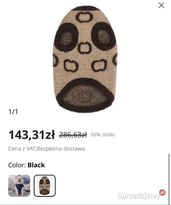 Nowy sweterek ubranko psa GG Gucci SM Warszawa