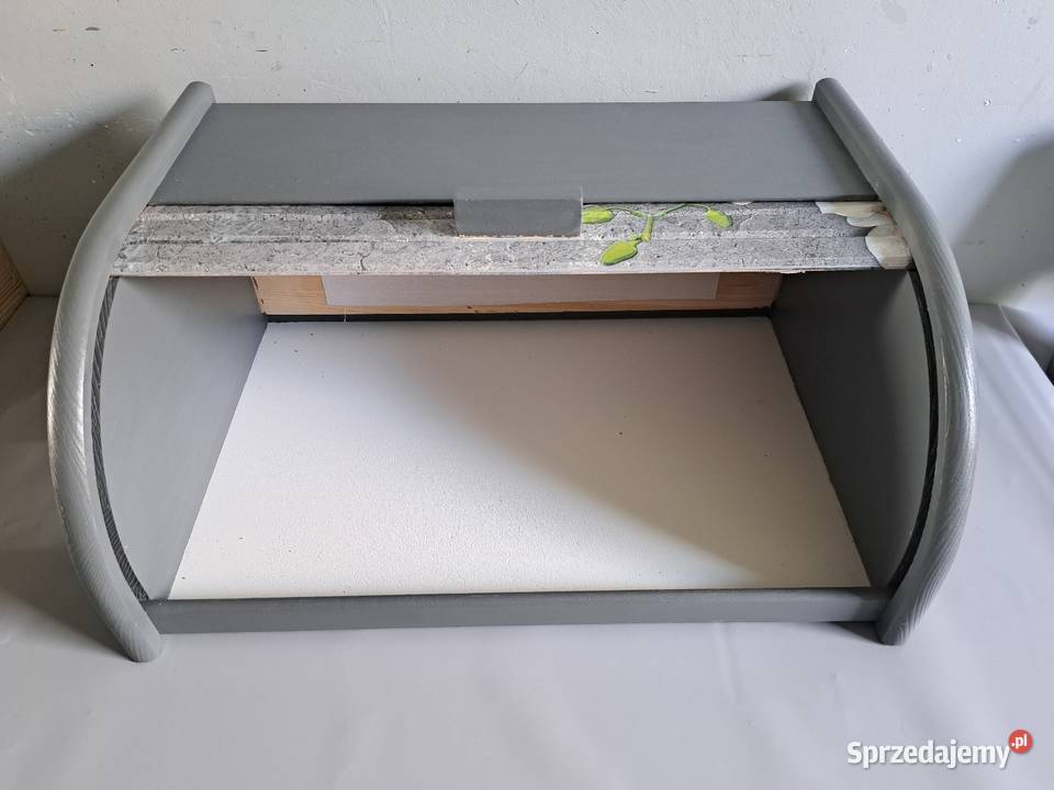 Chlebak szary orchidea grafit drewniany handmade opolskie Kędzierzyn-Koźle sprzedam