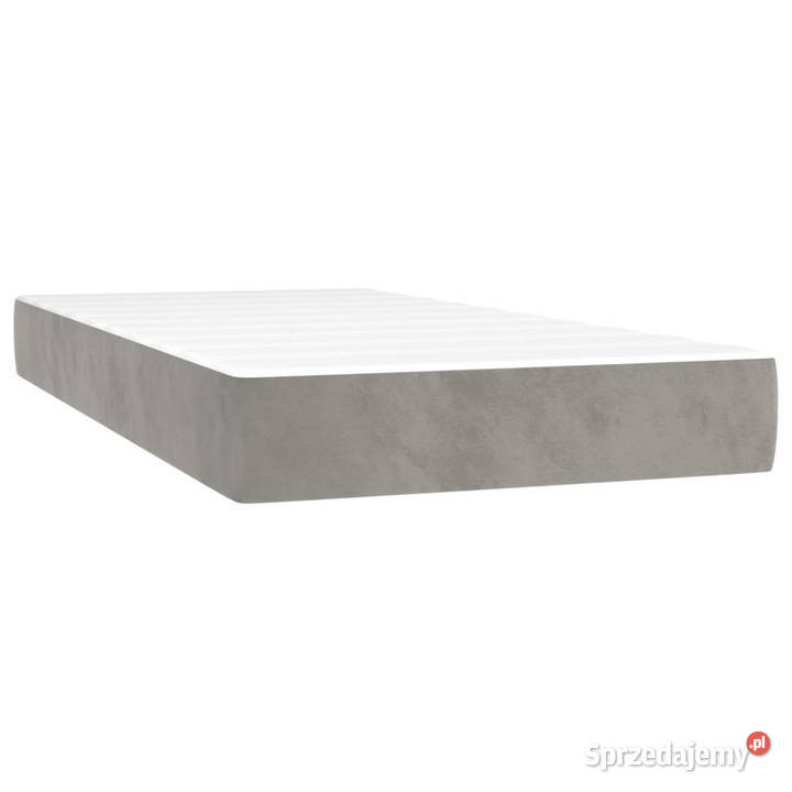 Łóżko kontynentalne z materacem i LED szare 128cm Warszawa sprzedam