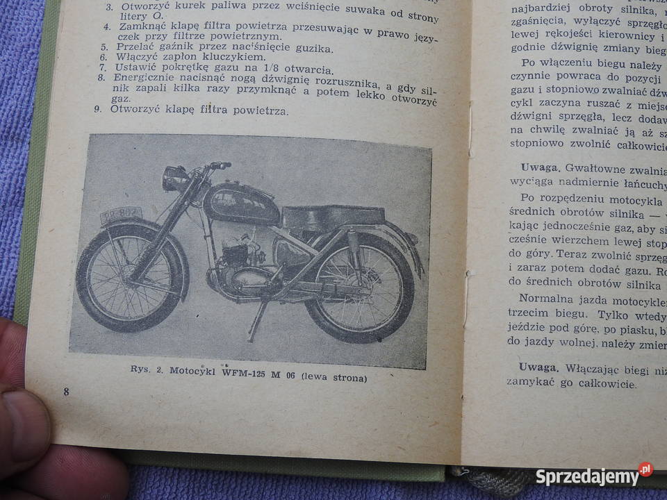 WFM 125 Instrukcja Obsługi i Napraw nie SHL WSK mazowieckie Warszawa