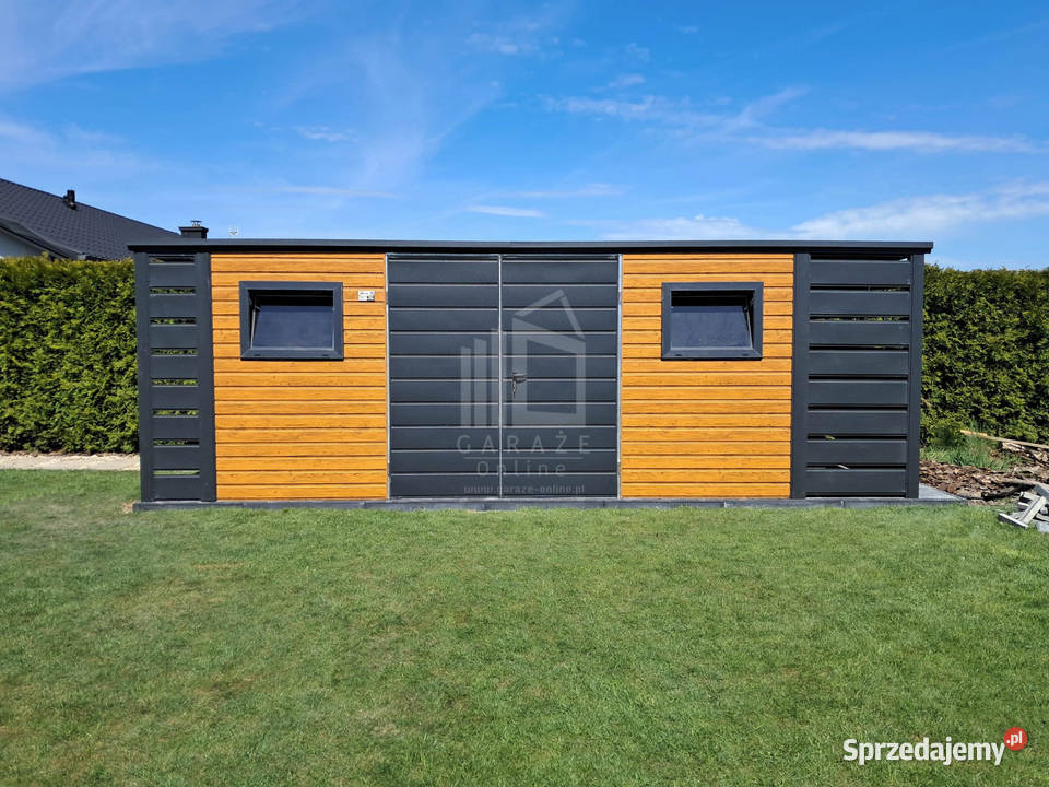Schowek domek ogrodowy 45x3m wiata 05m brama Ciechanów