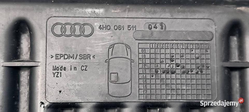 DYWANIKI GUMOWE AUDI A8 D4 4H0061511 osobowe Pozostałe kujawsko-pomorskie Lipno
