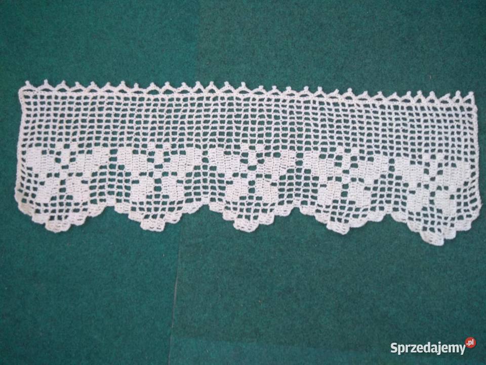 Szydełkowa firanka z motylami 2 sztuki każda ok Chojna