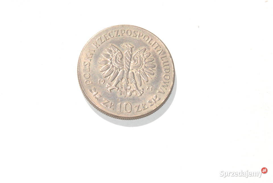 Stara moneta Polska 10 złotych 1971 50 rocznica Cieszyn