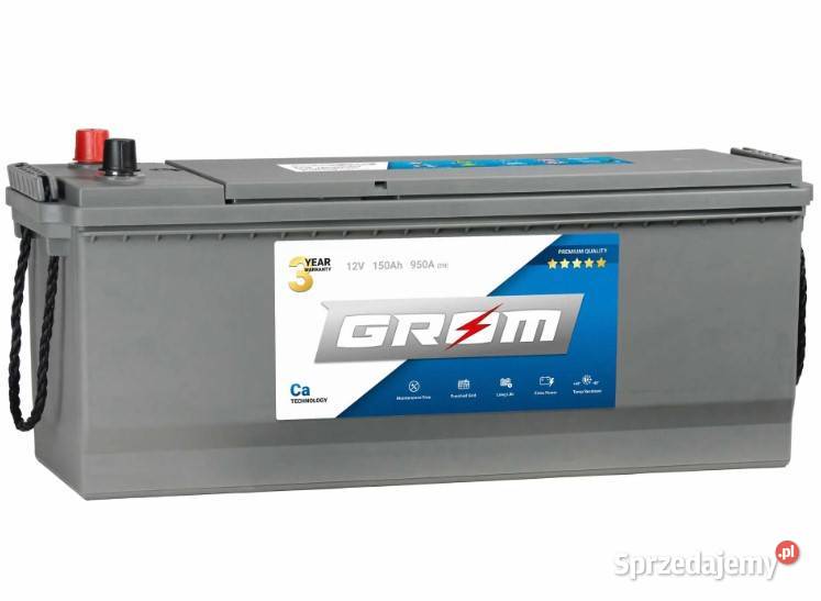 Akumulator GROM Premium 150Ah 950A ze stopką