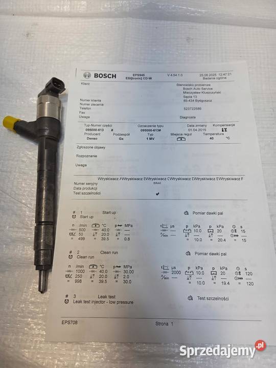 WTRYSK WTRYSKIWACZ OPEL ASTRA K J INSIGNIA