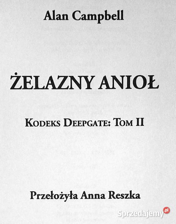 Żelazny anioł Alan Campbell Chełm sprzedam
