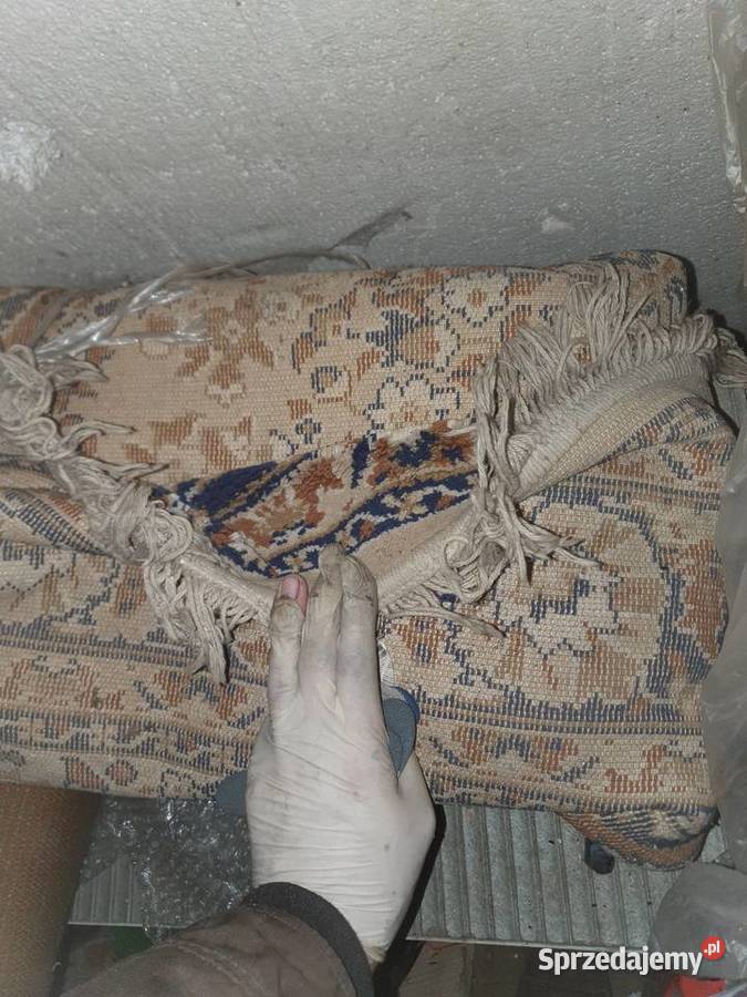 Dywan vintage retro PRL Boho kremowy Warszawa