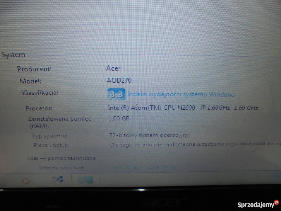 Netbook ACER Aspire One D270 Katowice