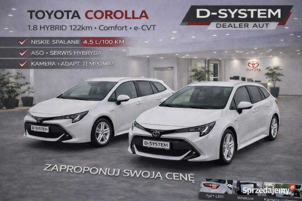 Toyota Corolla 23 Salon Polska 18 HYBRID 1wł z Białystok sprzedam