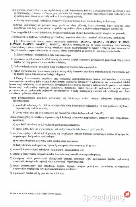 Działka budowlana 1550 m2 Więzowno