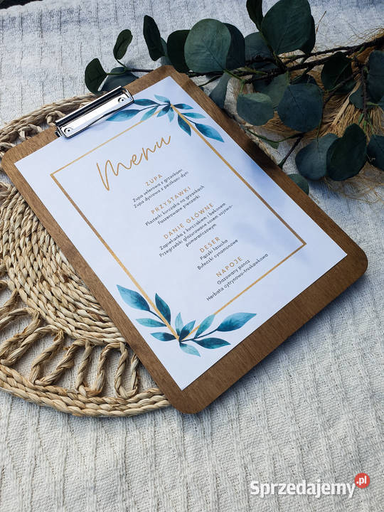 Drewniana Podkładka pod Menu Clip board Gastronomia Gliwice
