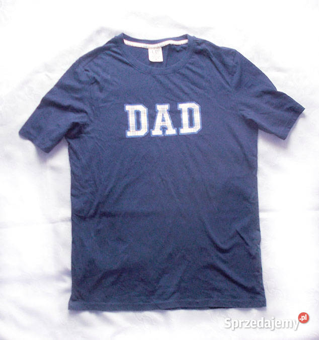 granatowa koszulka męska dad koszulka z bawełny Białystok