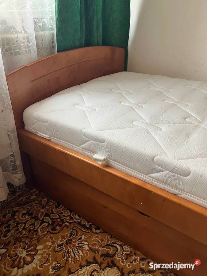 Solidne lite drewniane bukowe łóżko 90x200 Nisko